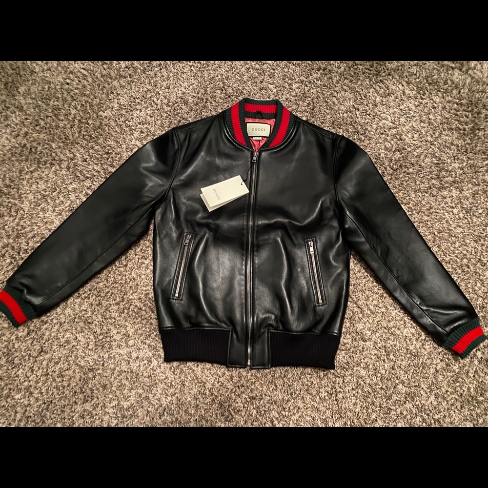Men’s Leather Gucci Jacket